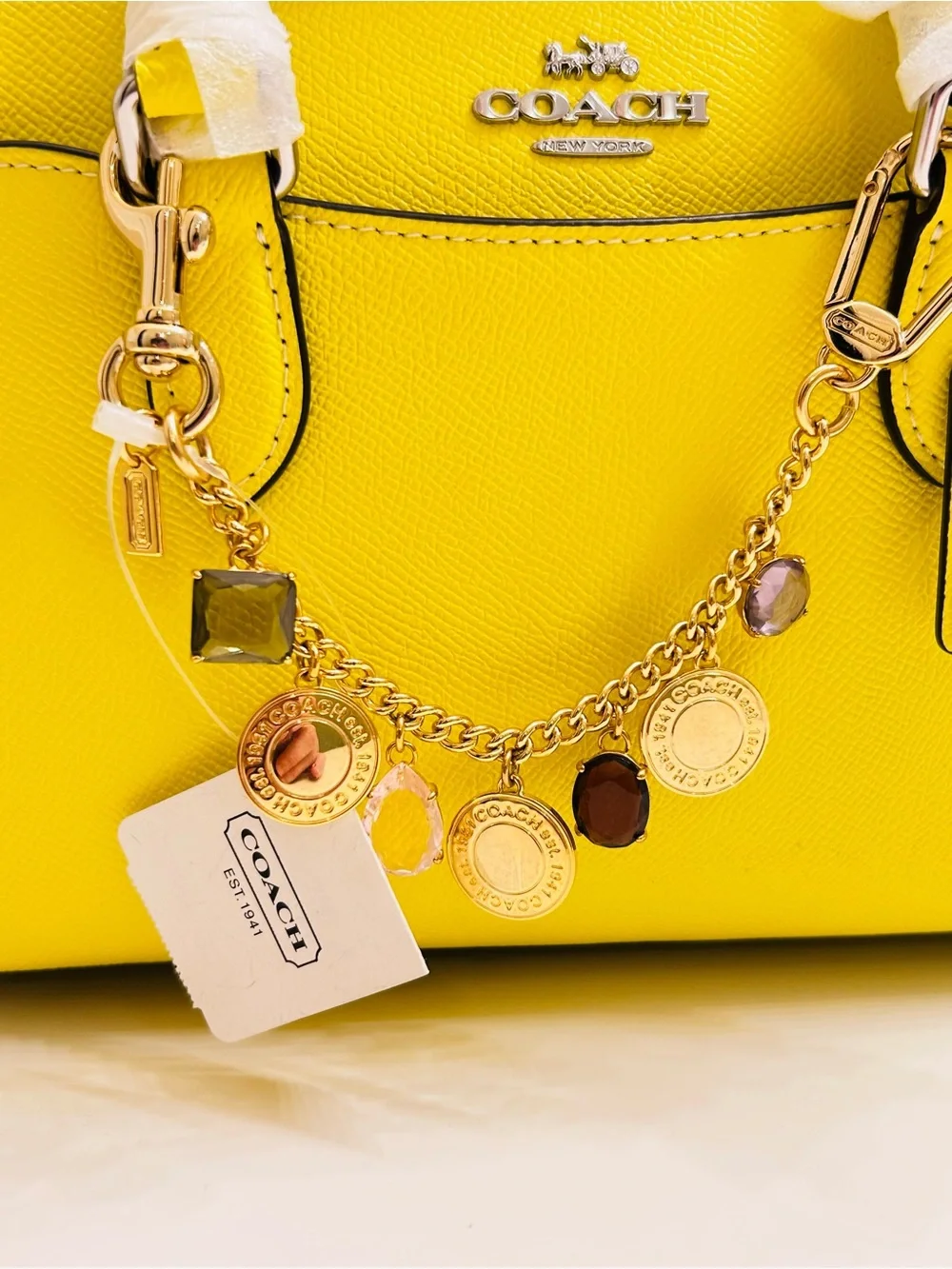 VINTAGE EXTREMELY RARE Coach 1941 Swag Bag Charm/ Keychain/ Bracelet - Picture 6 of 16